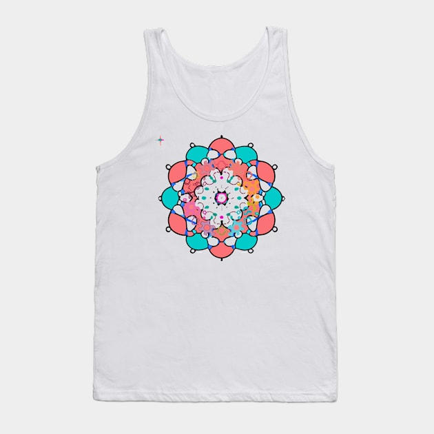 mandala Clamber drawingmandala Flutter stuffed Tank Top by Martin Young